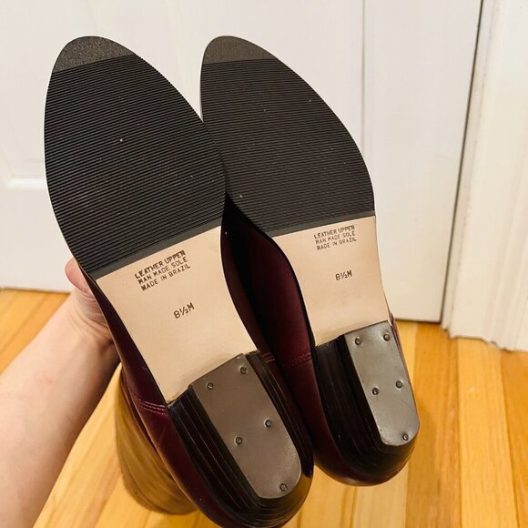 Vintage Etienne Aigner Burgundy Leather Oxblood Riding Boots Size 8.5 M - Picture 12 of 16